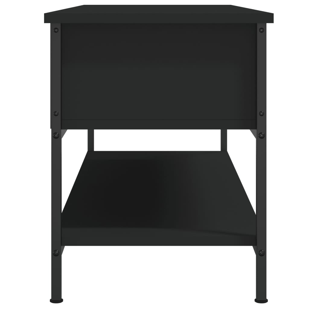 Tv-meubel 100x35x45 cm bewerkt hout zwart