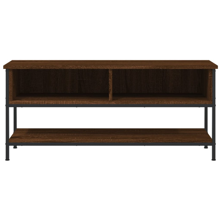 Tv-meubel 100x35x45 cm bewerkt hout bruin eikenkleur