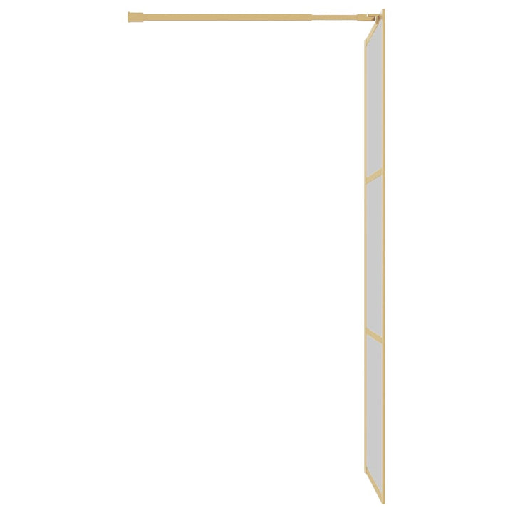 Inloopdouchewand transparant 80x195 cm ESG-glas goudkleurig