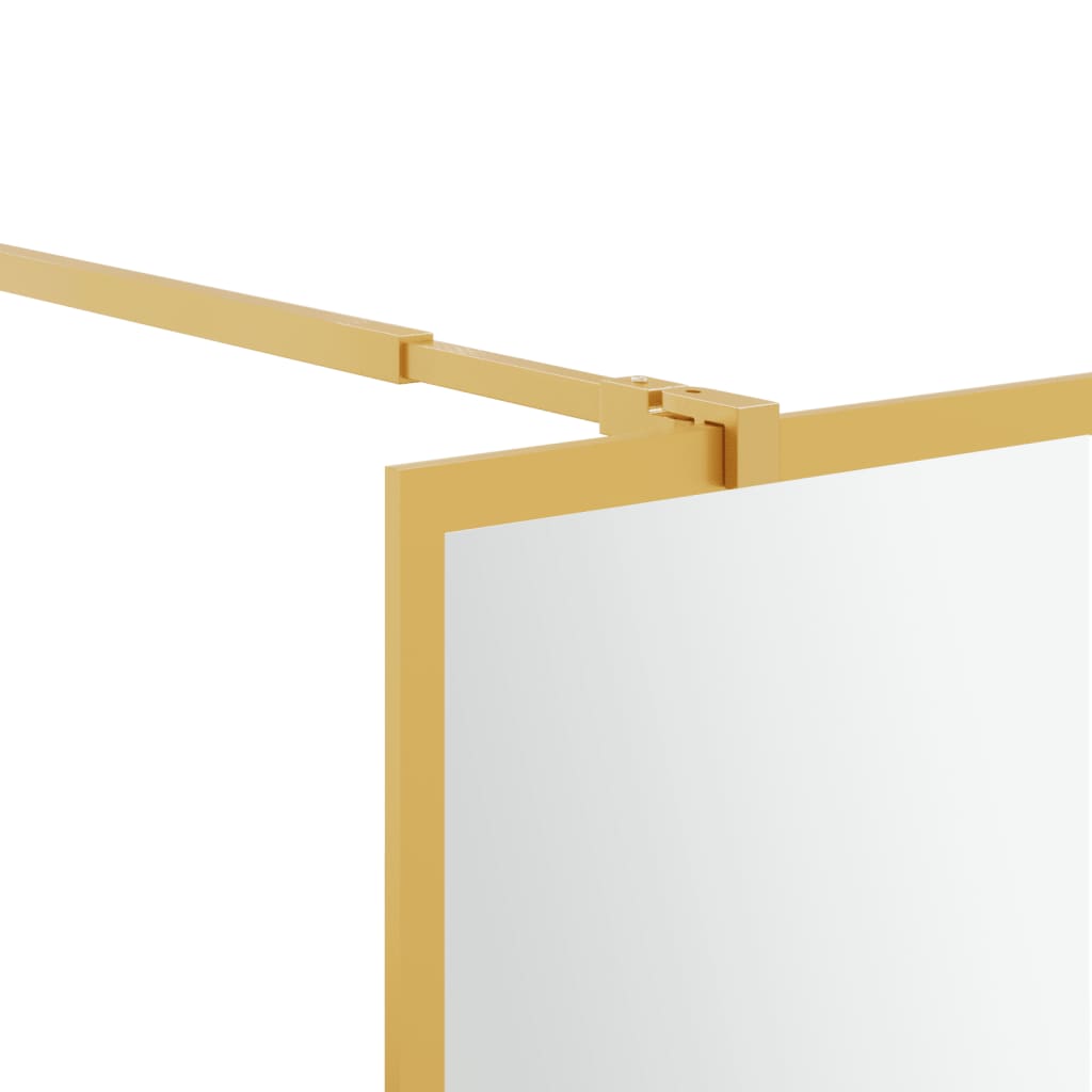 Inloopdouchewand transparant 80x195 cm ESG-glas goudkleurig