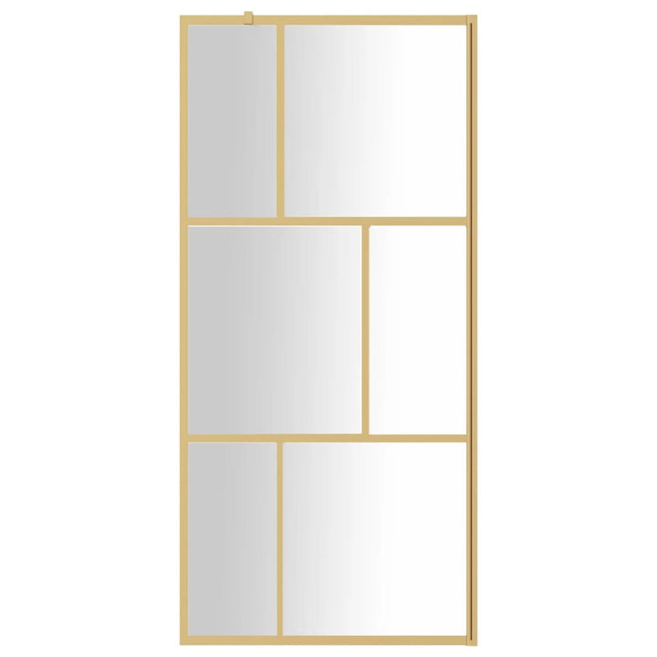 Inloopdouchewand transparant 90x195 cm ESG-glas goudkleurig