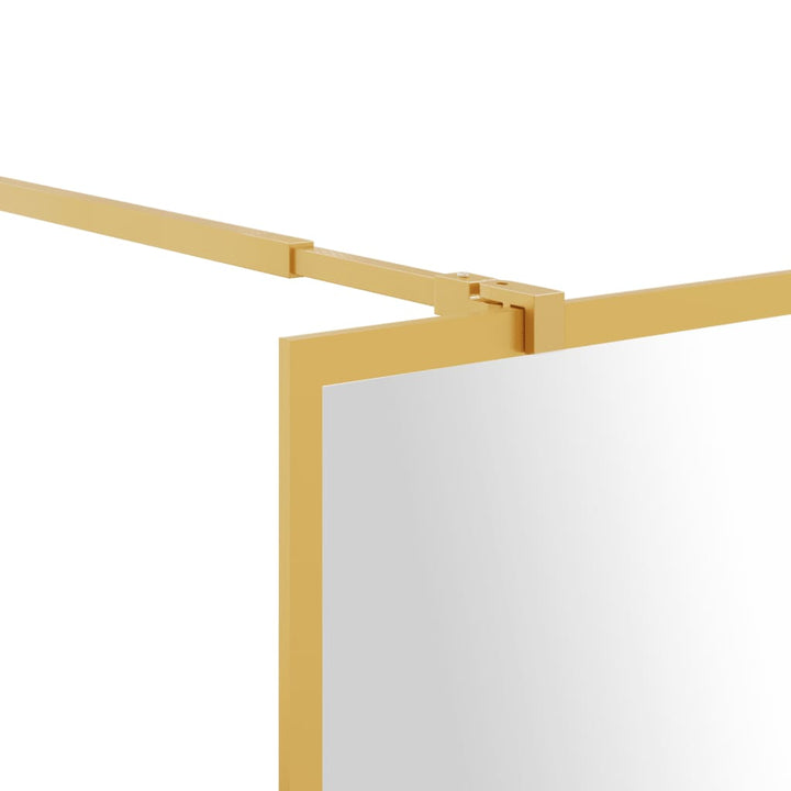 Inloopdouchewand transparant 115x195 cm ESG-glas goudkleurig
