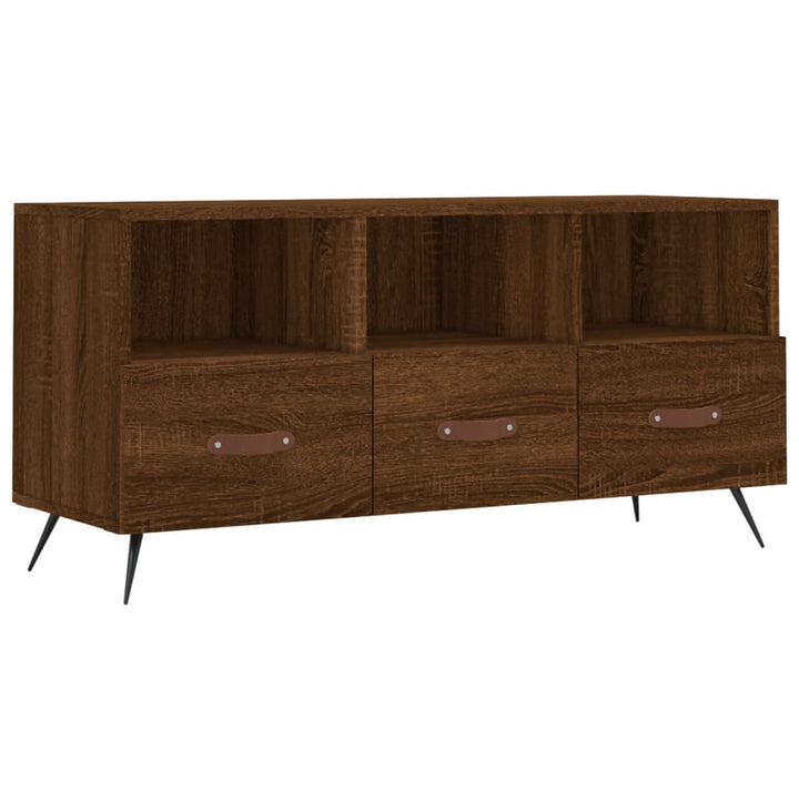 Tv-meubel 102x36x50 cm bewerkt hout bruin eikenkleur