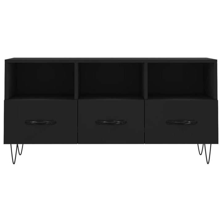 Tv-meubel 102x36x50 cm bewerkt hout zwart
