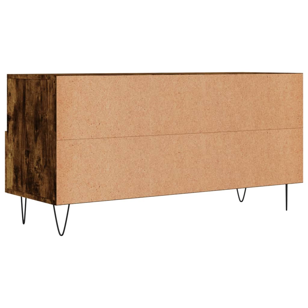 Tv-meubel 102x36x50 cm bewerkt hout gerookt eikenkleurig