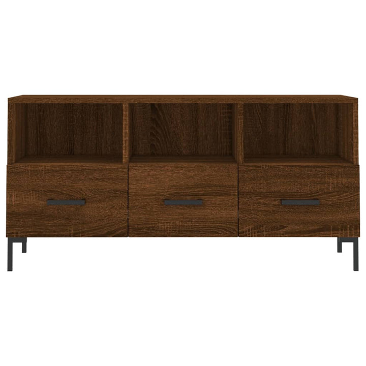 Tv-meubel 102x36x50 cm bewerkt hout bruin eikenkleur