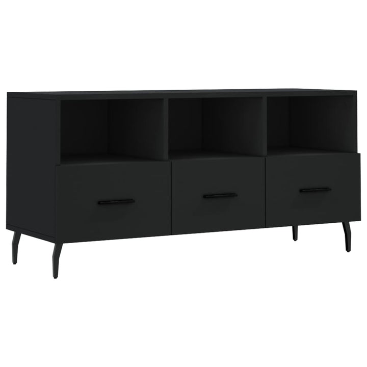 Tv-meubel 102x36x50 cm bewerkt hout zwart