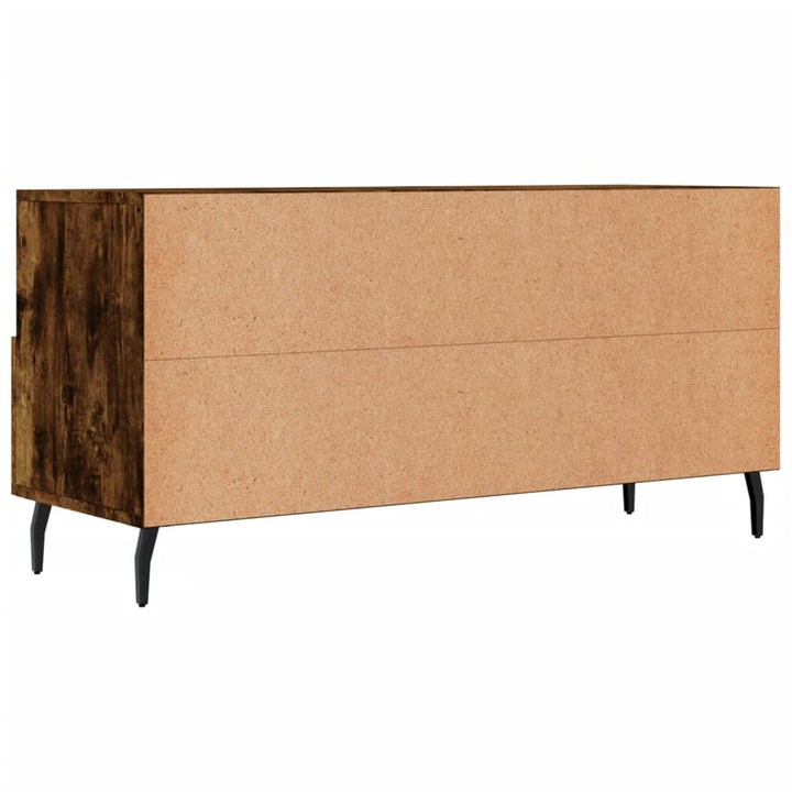 Tv-meubel 102x36x50 cm bewerkt hout gerookt eikenkleurig