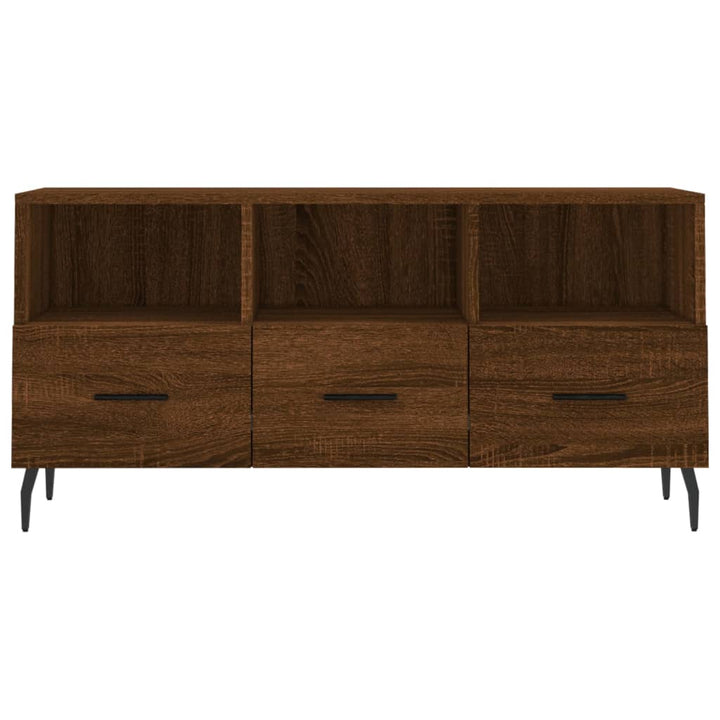 Tv-meubel 102x36x50 cm bewerkt hout bruin eikenkleur