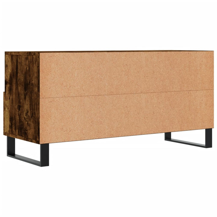 Tv-meubel 102x36x50 cm bewerkt hout gerookt eikenkleurig