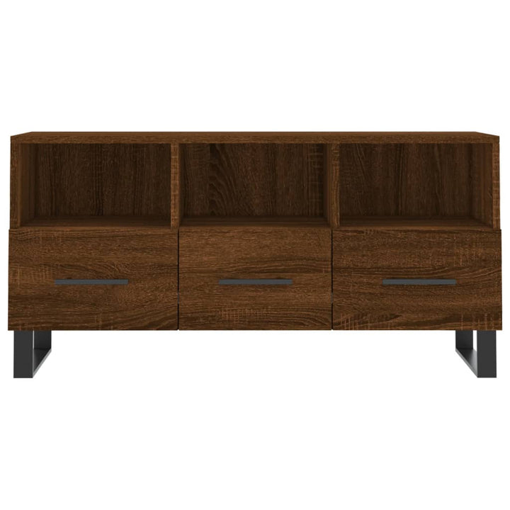 Tv-meubel 102x36x50 cm bewerkt hout bruin eikenkleur