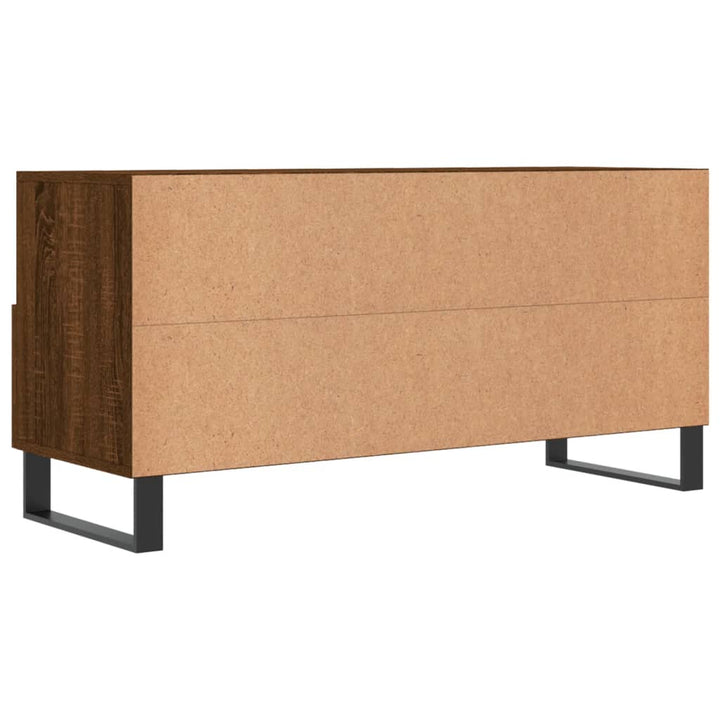 Tv-meubel 102x36x50 cm bewerkt hout bruin eikenkleur