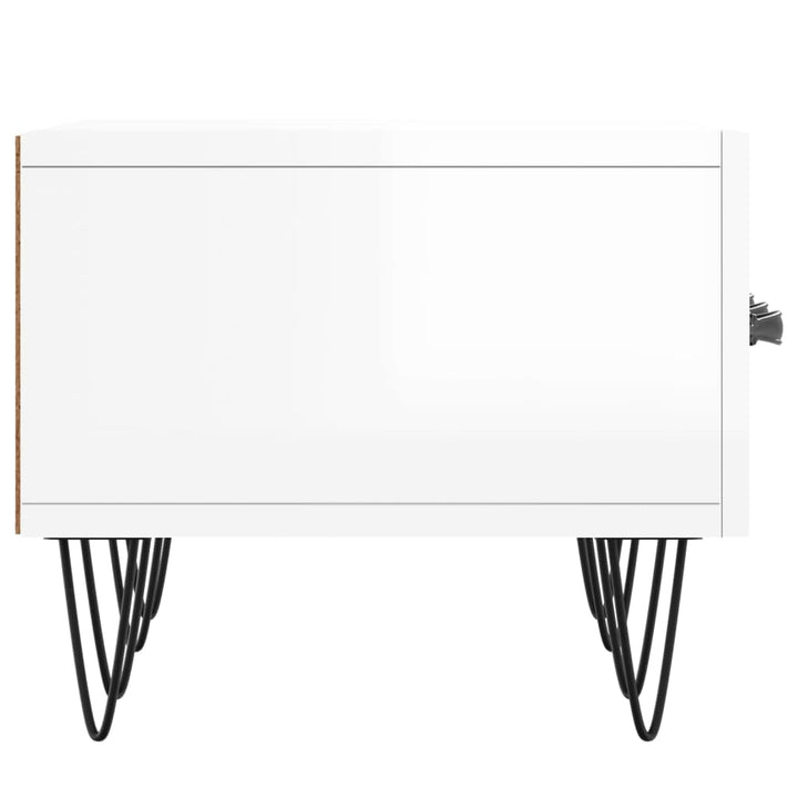 Tv-meubel 150x36x30 cm bewerkt hout hoogglans wit