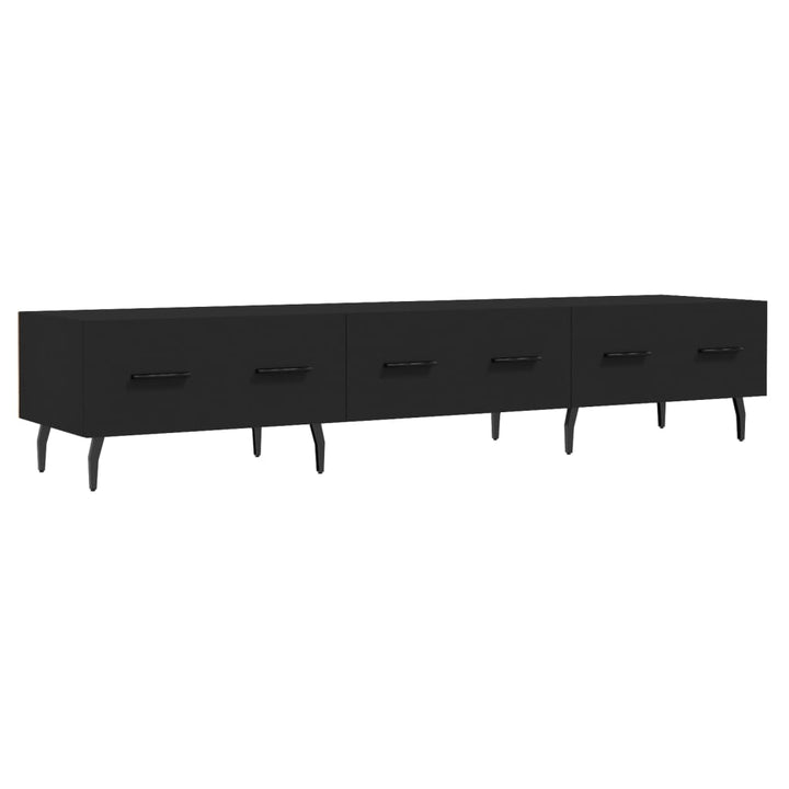 Tv-meubel 150x36x30 cm bewerkt hout zwart
