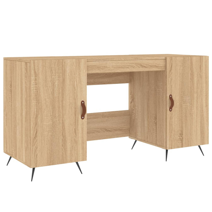 Bureau 140x50x75 cm bewerkt hout sonoma eikenkleurig