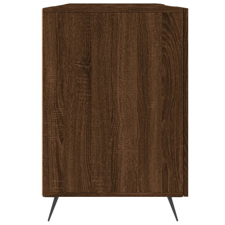 Bureau 140x50x75 cm bewerkt hout bruin eikenkleur