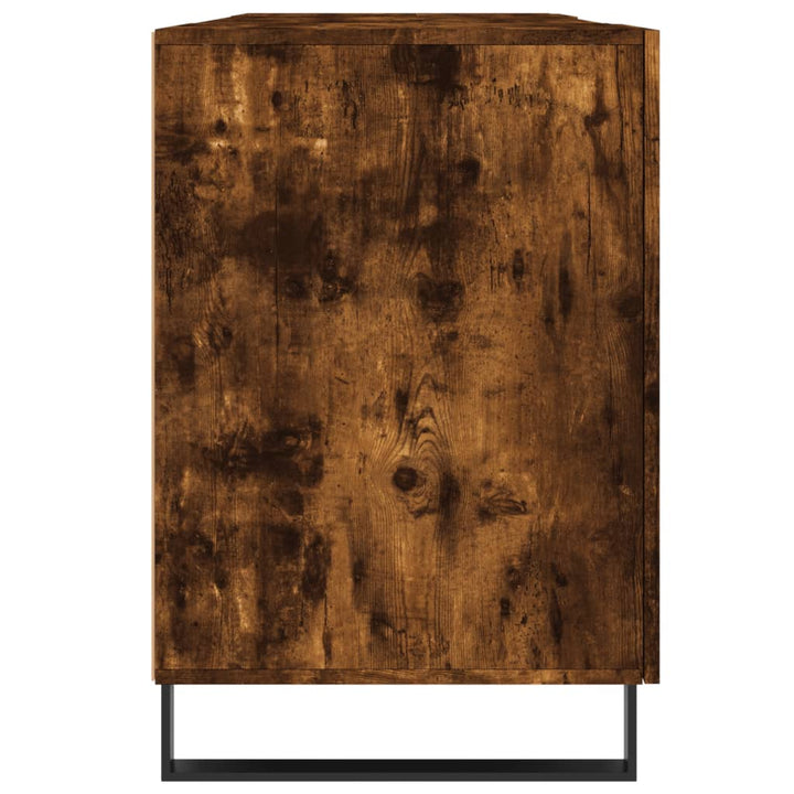 Bureau 140x50x75 cm bewerkt hout gerookt eikenkleurig