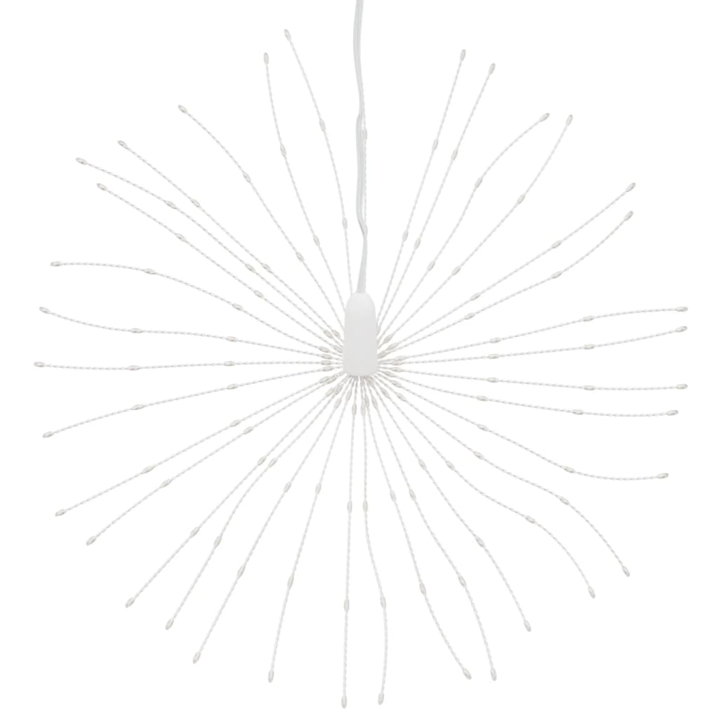 Kerstverlichting vuurwerk 8 st 140 warmwitte LED's 17 cm