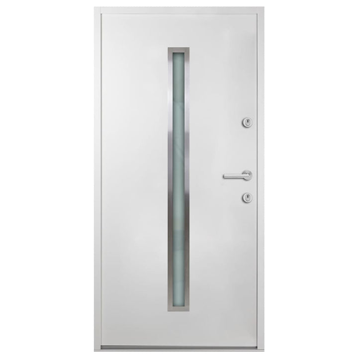 Voordeur 110x207,5 cm aluminium wit