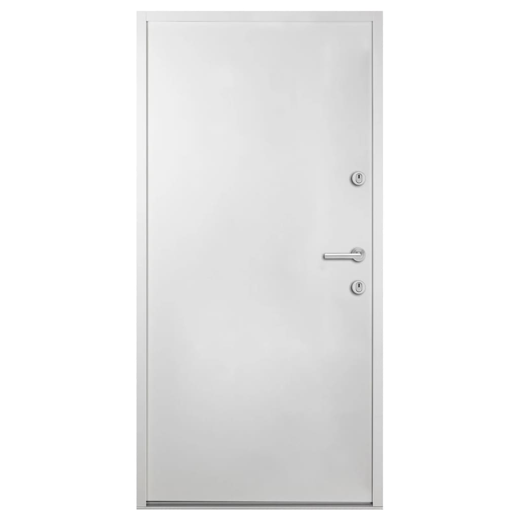 Voordeur 90x200 cm aluminium wit