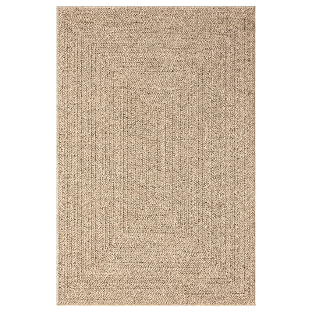 Vloerkleed 120x170 cm voor binnen en buiten jute look