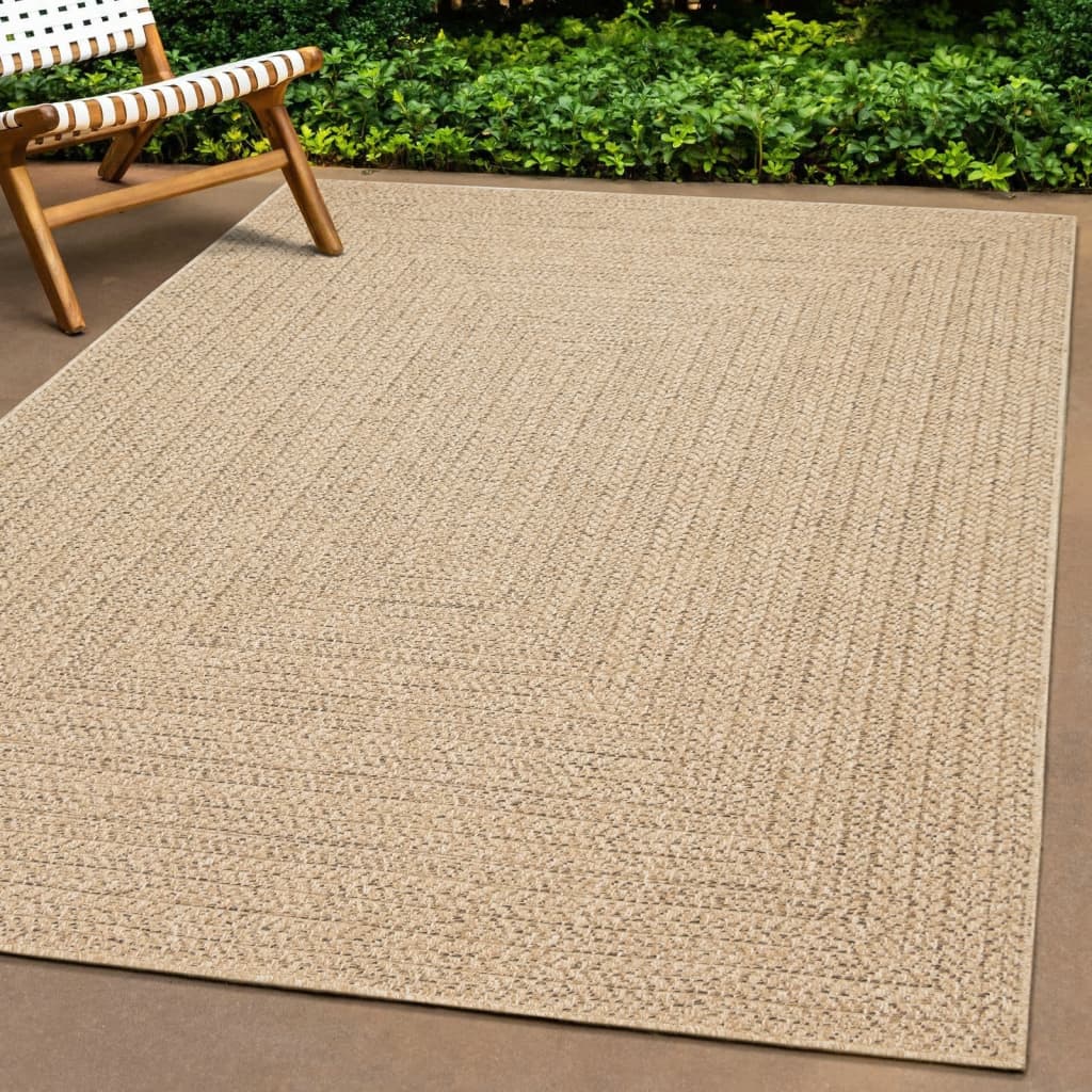 Vloerkleed 200x290 cm voor binnen en buiten jute look