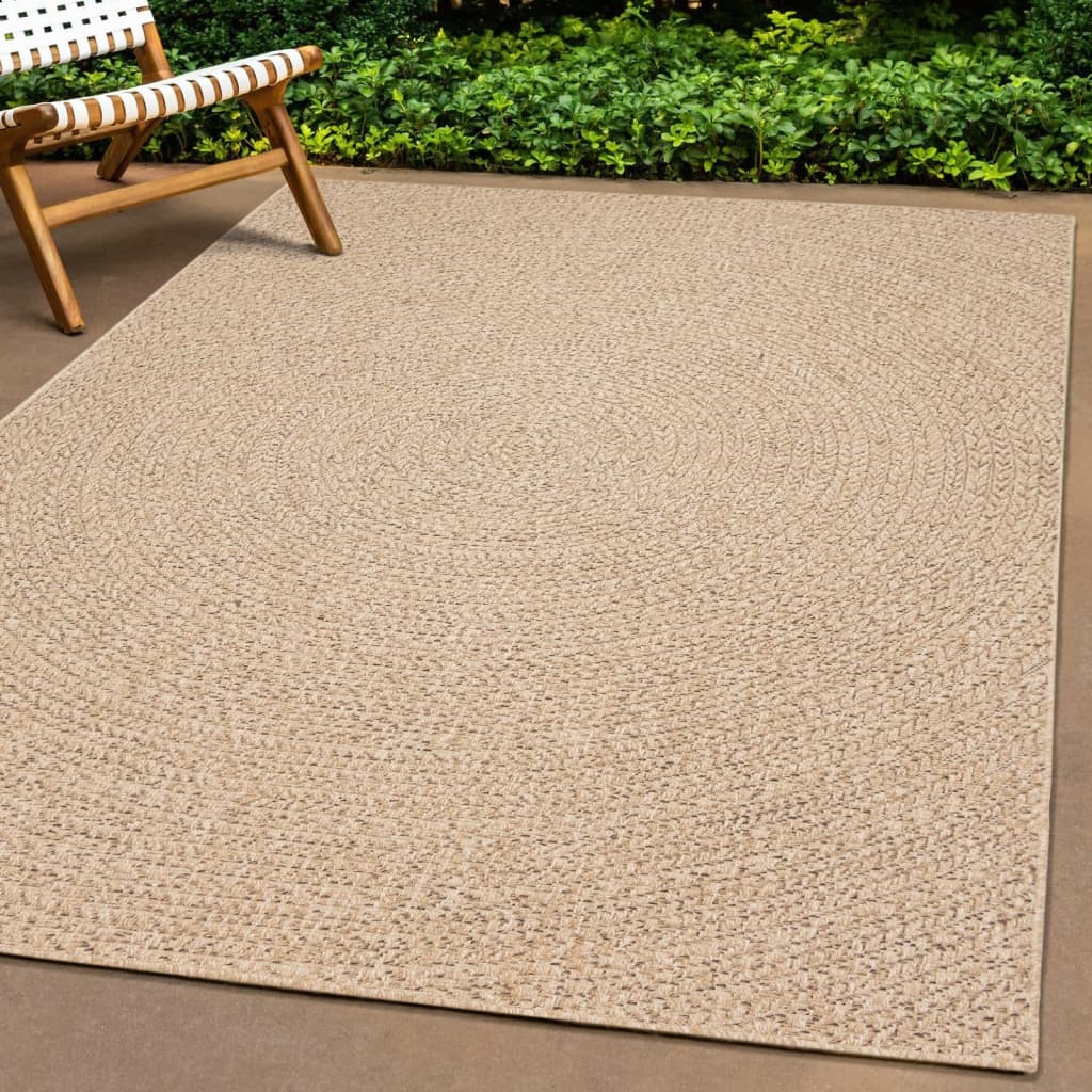 vidaXL Vloerkleed 120x170 cm voor binnen en buiten jute look