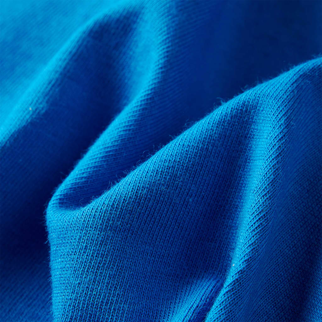 Kindershirt met lange mouwen wilde dierenprint 92 kobaltblauw