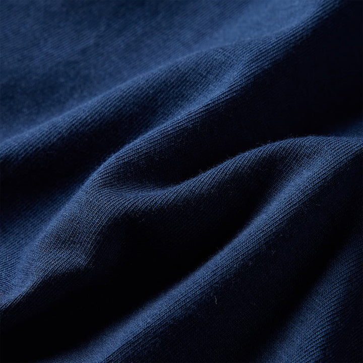 Kindershirt met lange mouwen hertenprint 128 marineblauw