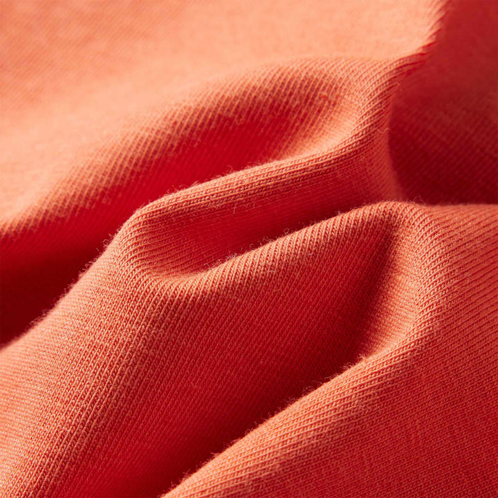Kindershirt met lange mouwen kattenprint 140 oranjebruin