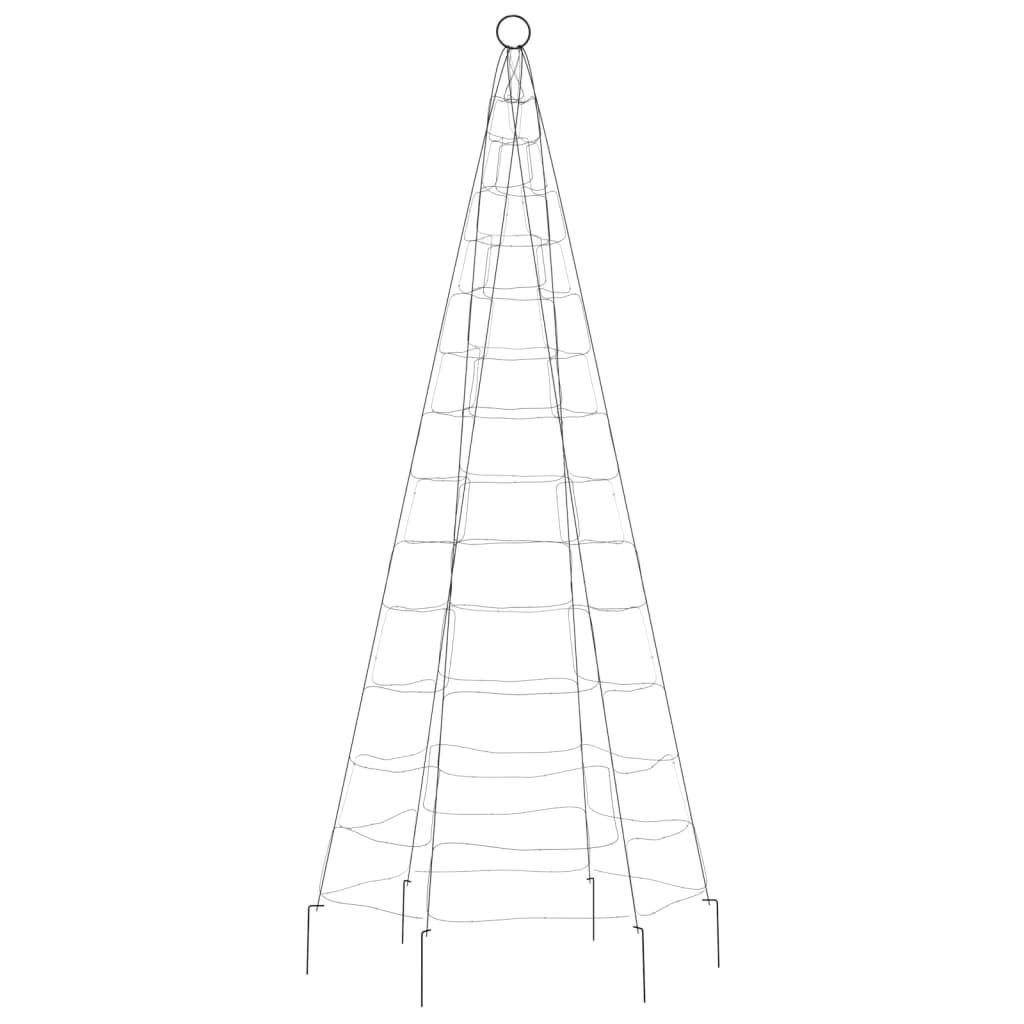 Lichtkegel aan vlaggenmast 200 meerkleurige LED's 180 cm