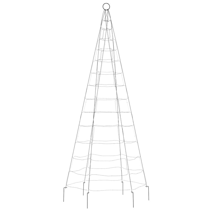 Lichtkegel aan vlaggenmast 200 meerkleurige LED's 180 cm