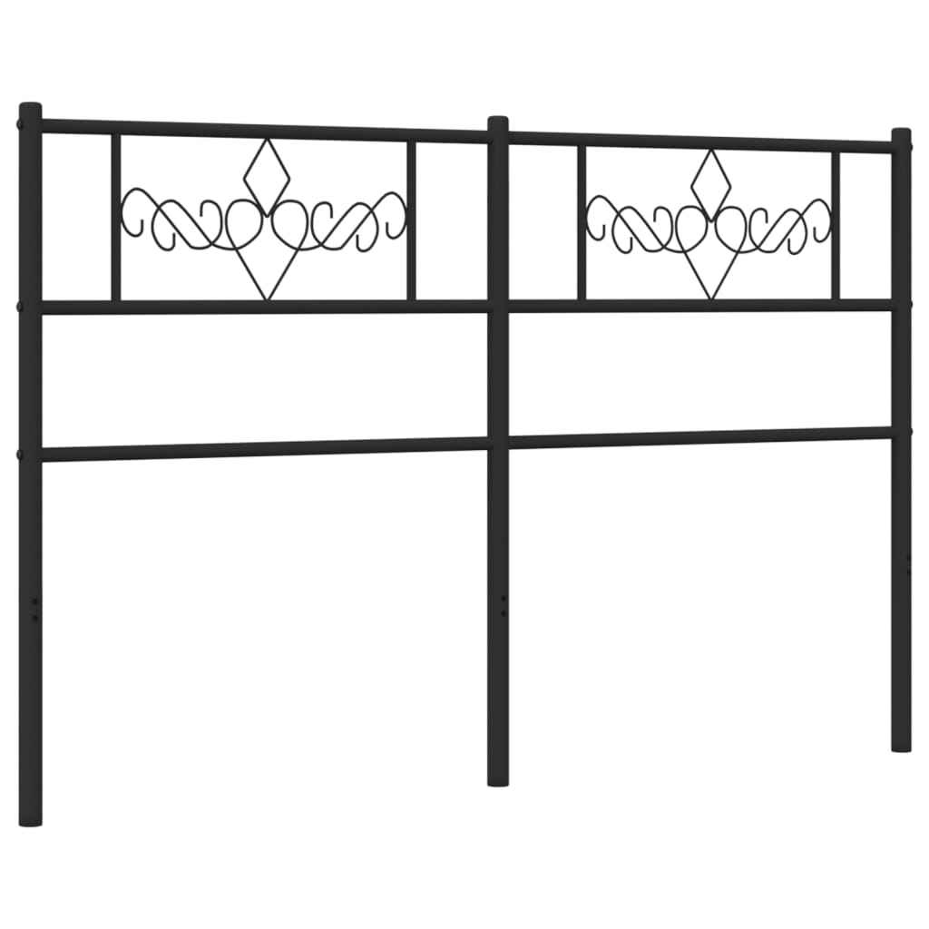 Hoofdbord 120 cm metaal zwart