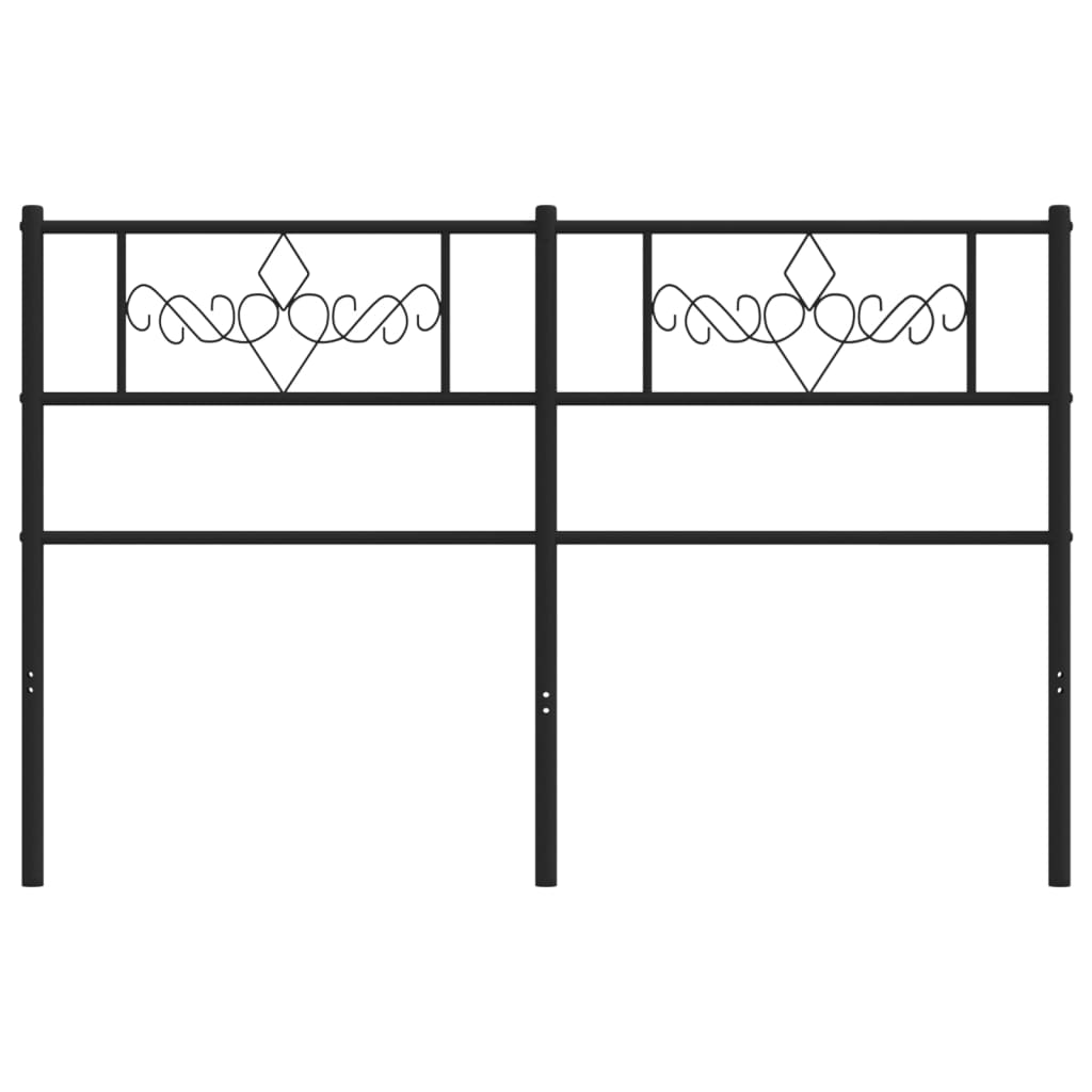 Hoofdbord 120 cm metaal zwart