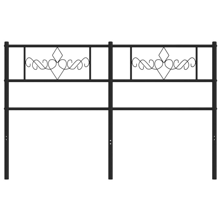 Hoofdbord 120 cm metaal zwart