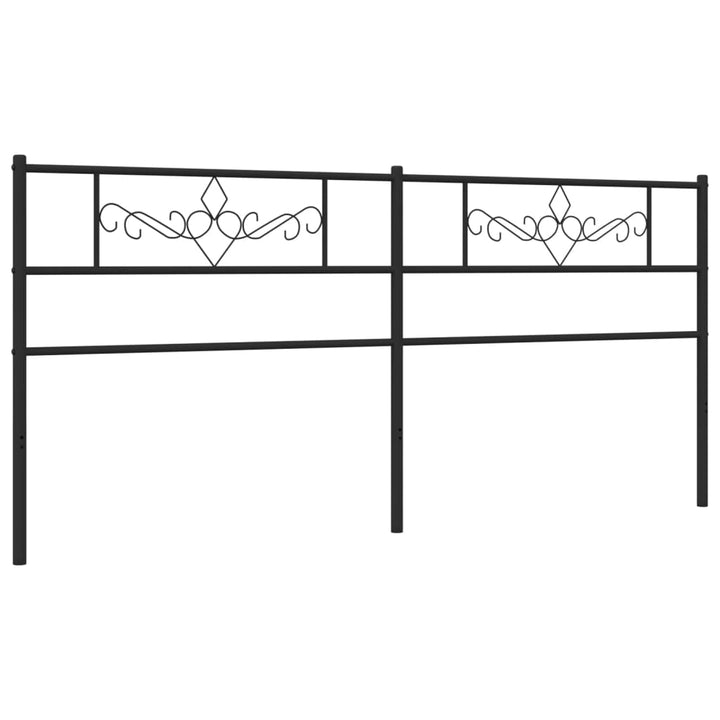 Hoofdbord 180 cm metaal zwart