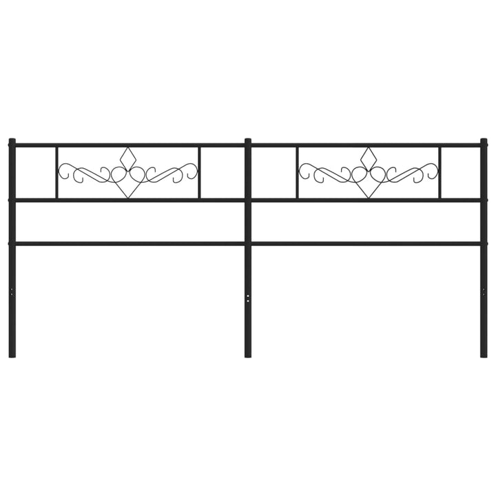 Hoofdbord 180 cm metaal zwart