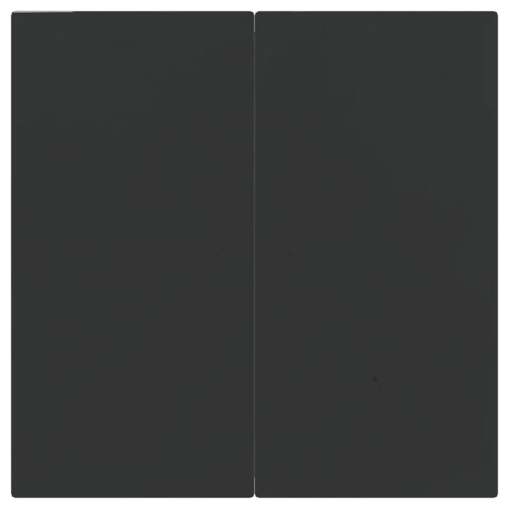 3-delige Tuinset poly rattan en staal grijs en zwart