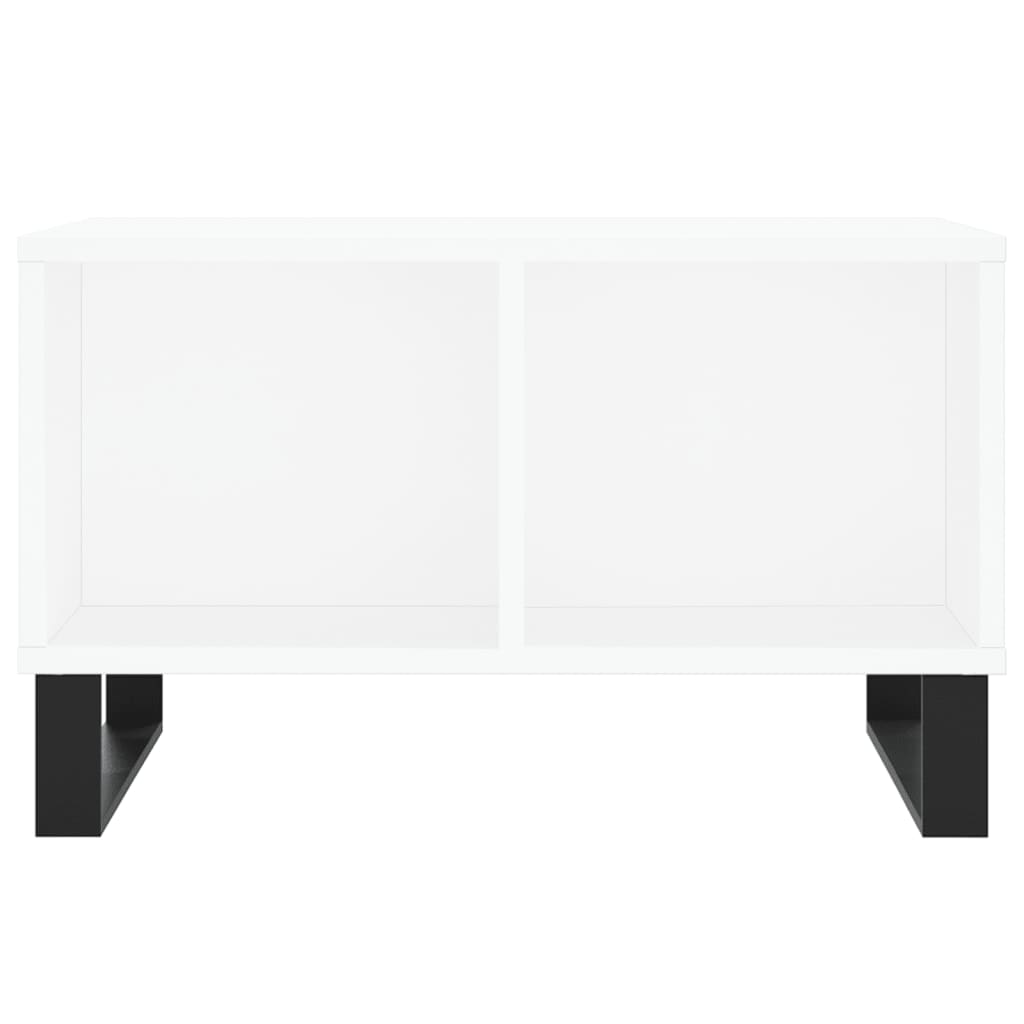 Salontafel 60x50x36,5 cm bewerkt hout wit