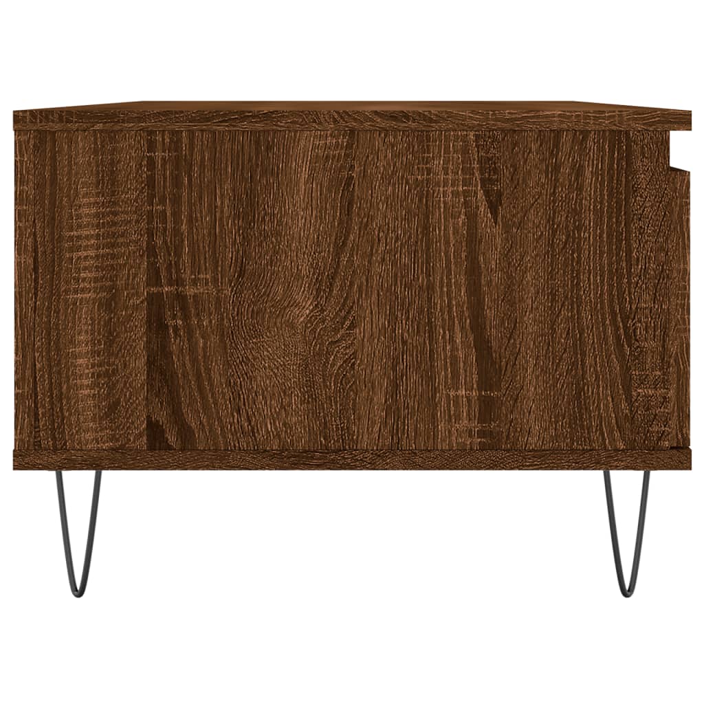 Salontafel 90x50x36,5 cm bewerkt hout bruin eikenkleur