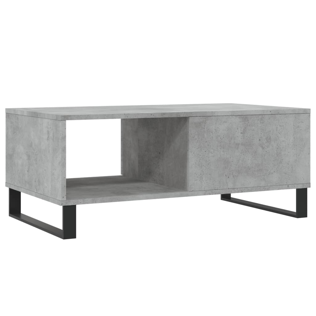 Salontafel 90x50x36,5 cm bewerkt hout betongrijs
