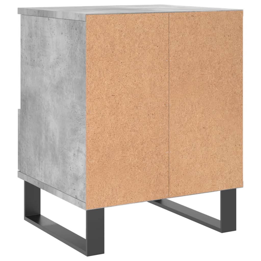 Nachtkastjes 2 st 40x35x50 cm bewerkt hout betongrijs
