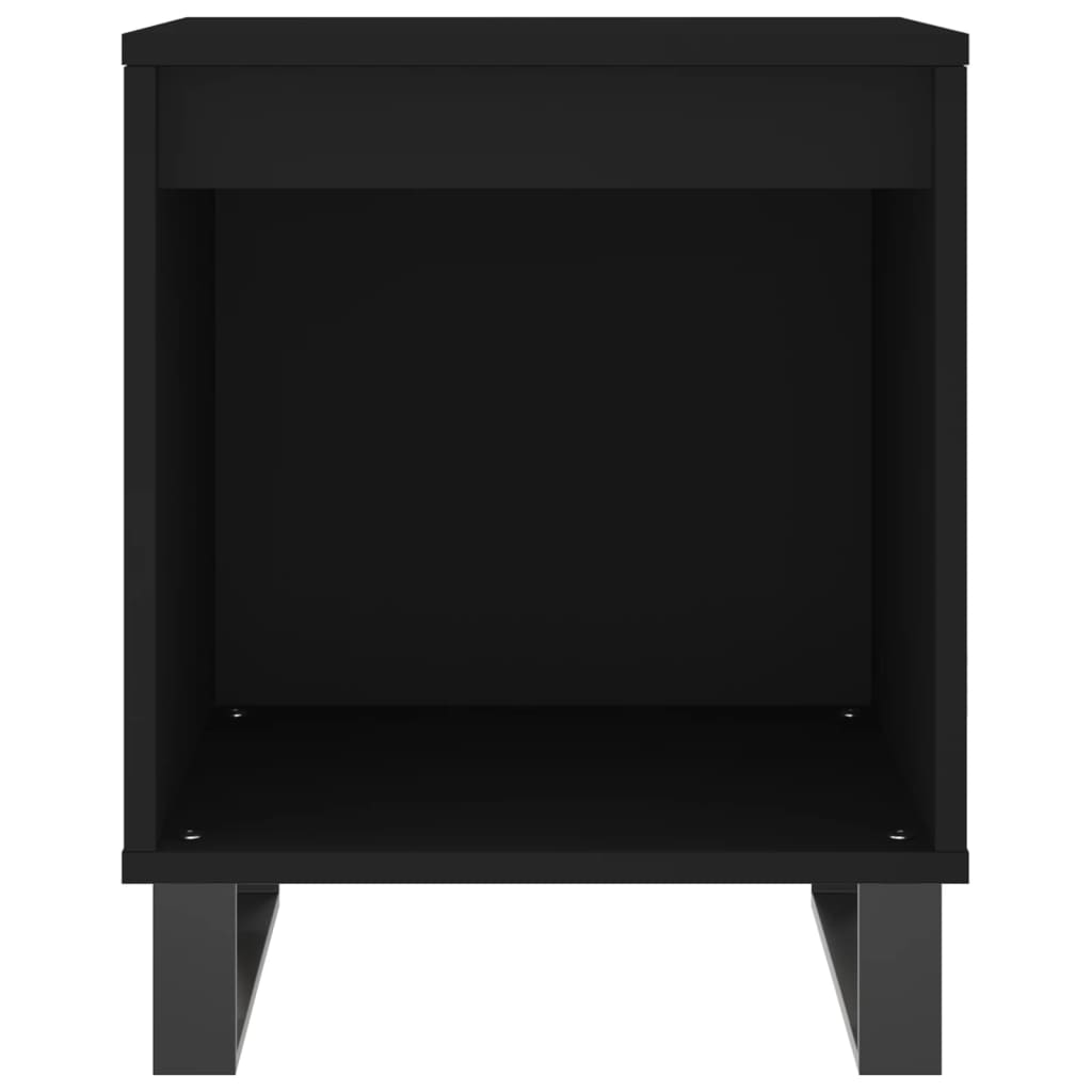 Nachtkastje 40x35x50 cm bewerkt hout zwart