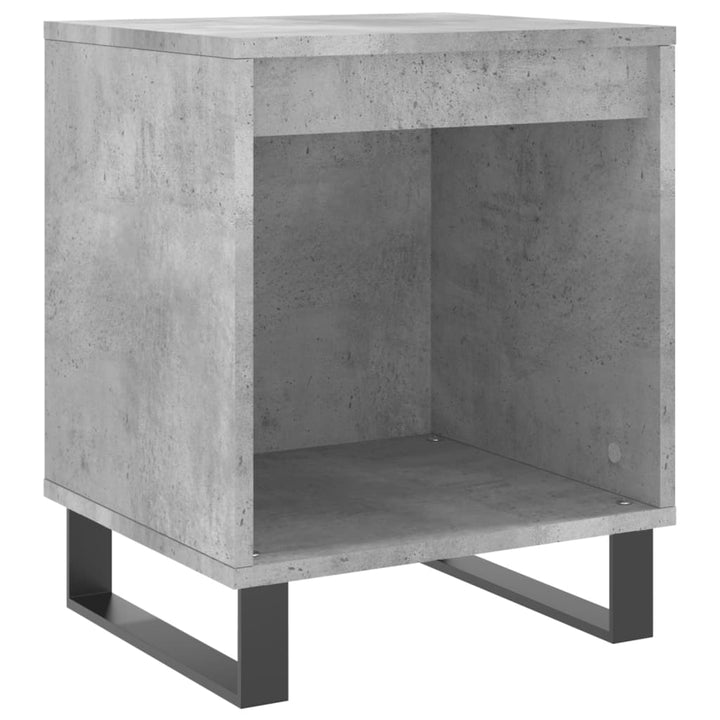 Nachtkastje 40x35x50 cm bewerkt hout betongrijs