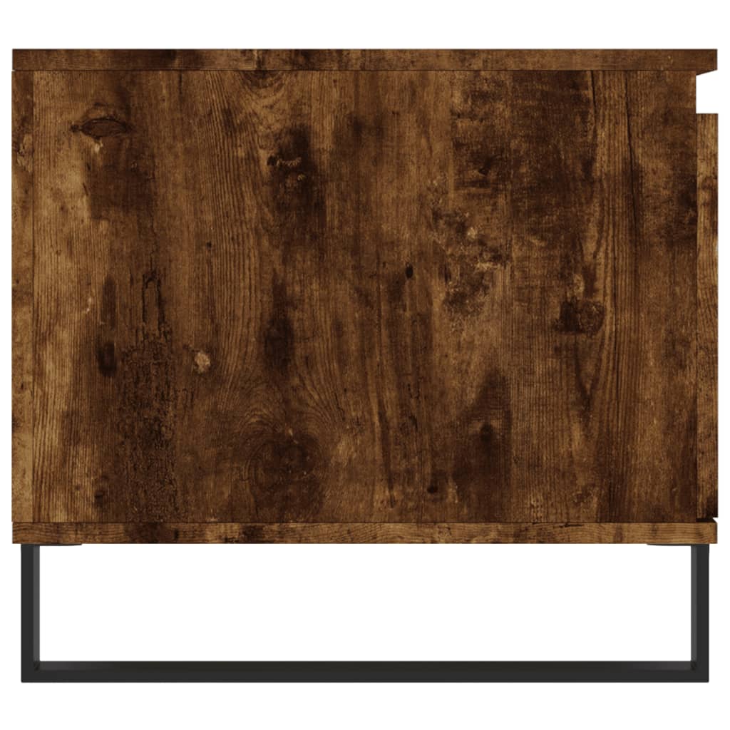 Salontafel 100x50x45 cm bewerkt hout gerookt eikenkleurig