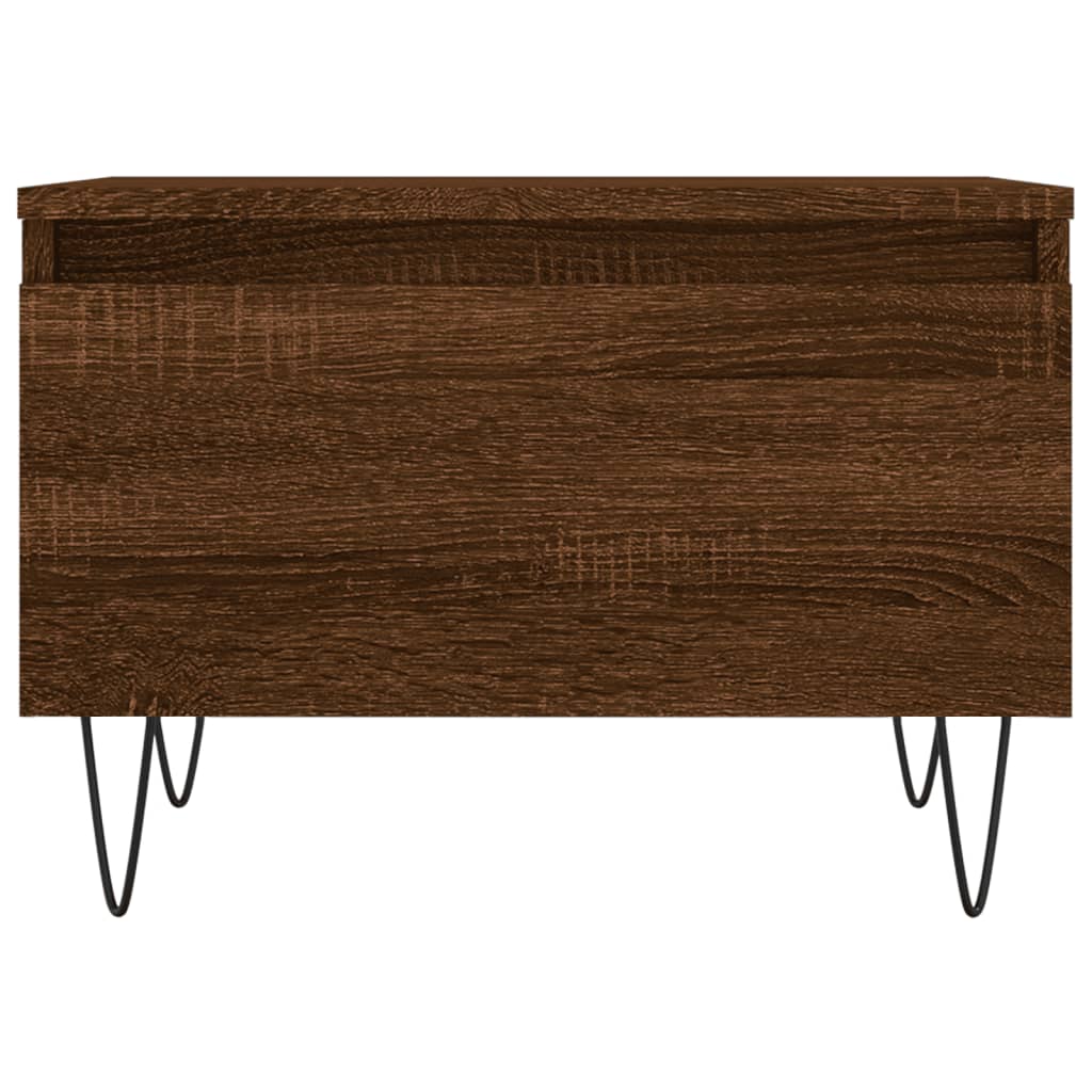 Salontafel 50x46x35 cm bewerkt hout bruin eikenkleur