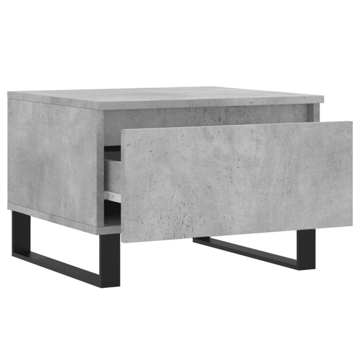 Salontafel 50x46x35 cm bewerkt hout betongrijs