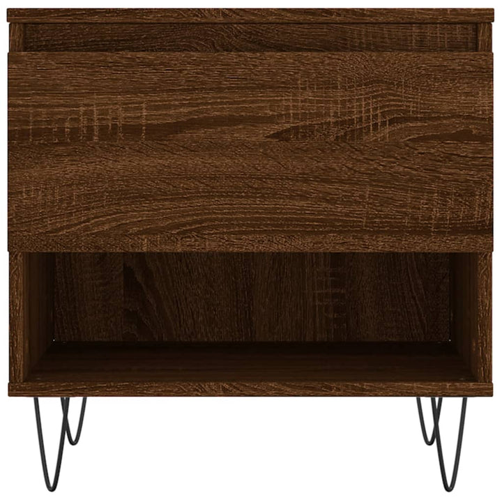 Salontafel 50x46x50 cm bewerkt hout bruin eikenkleur