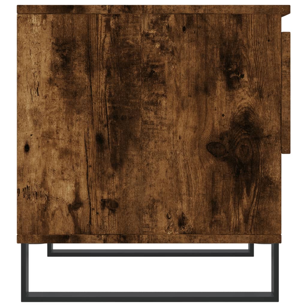 Salontafel 50x46x50 cm bewerkt hout gerookt eikenkleurig