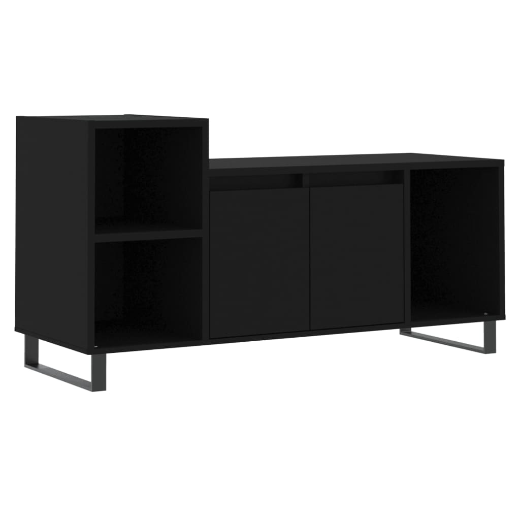 Tv-meubel 100x35x55 cm bewerkt hout zwart